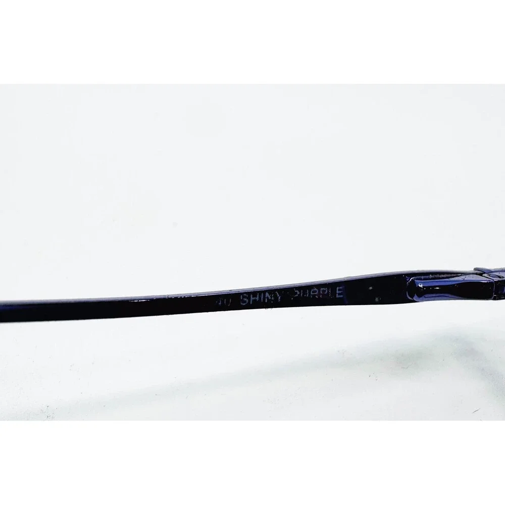 Enhance Eyeglasses Womens Shiny Purple Metal Rectangular Frame 4085 52-17-135